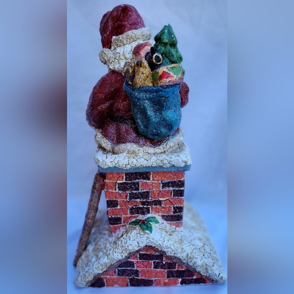 21" Vintage Plaster Mâché Santa Claus "Up on the Housetop" - Picture 3 of 4